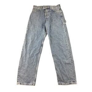 Weekday Union Worker Jeans Men 31 Blue Relaxed Fit Hammer Loop Grunge Skate